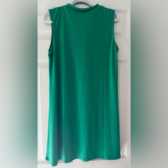 Adrianna Papell Emerald Green Sleeveless Dress Size Large - Picture 3 of 3